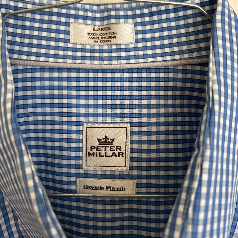 Peter Millar Seaside Finish Button Down - EUC